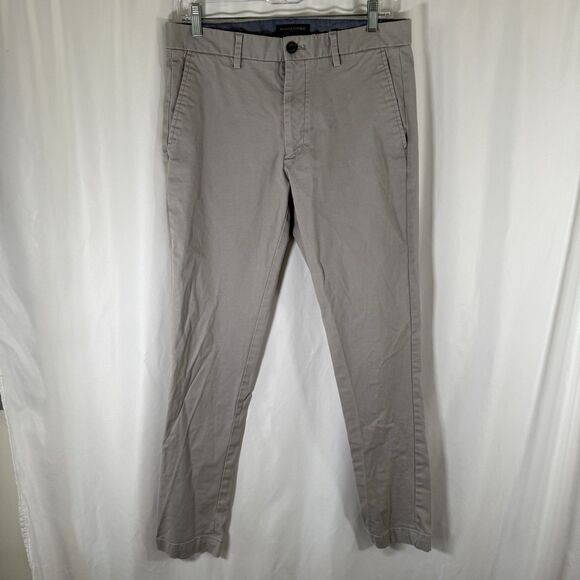 Banana Republic Mason Chino Men's 31x32 Grey Flat Front Cotton Blend Pockets - Picture 1 of 12